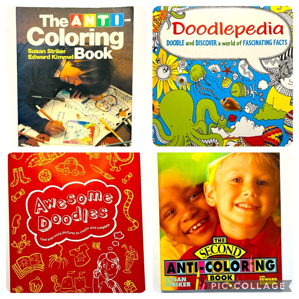 🖍️ Set of 4 creative drawing books. New, never used